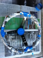 240z steering wheel prep'd masked off