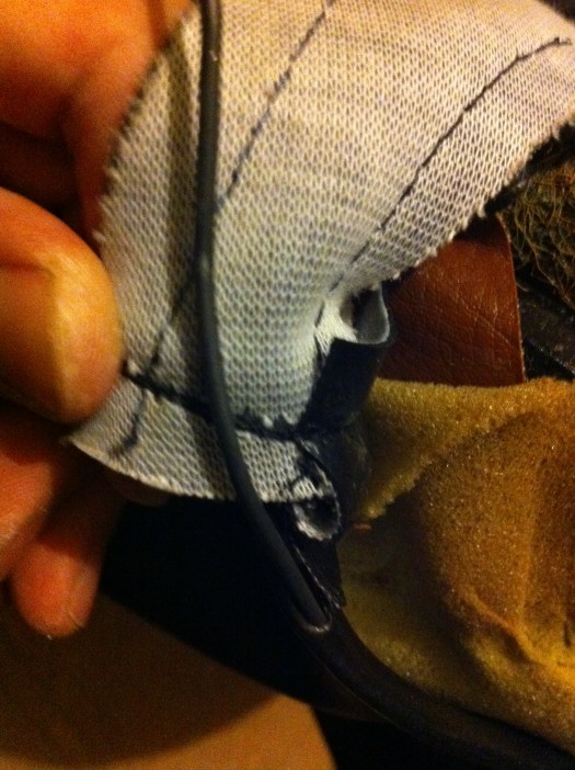 1976 280z seat cover - inserting metal rod