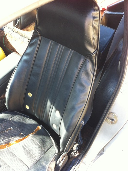 1976 280z seat cover - installed
