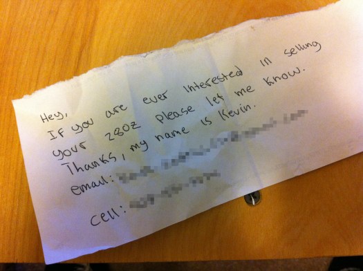 Offer Note for the 280z - DailyDatsun.com