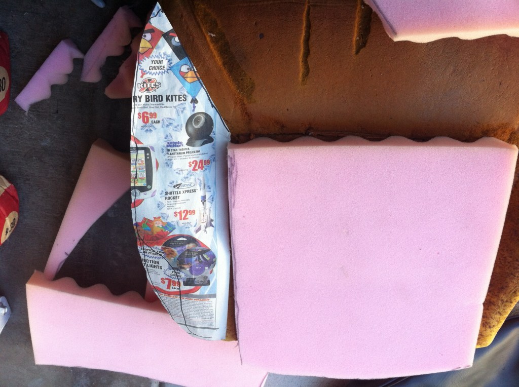 Datsun 280z seat - extra foam pattern