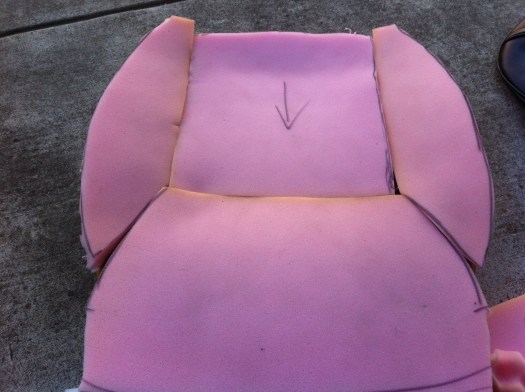 Datsun 280z seat - extra foam applied