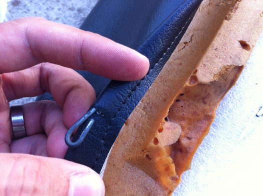 Datsun 280z seat - seat re-bar inserted