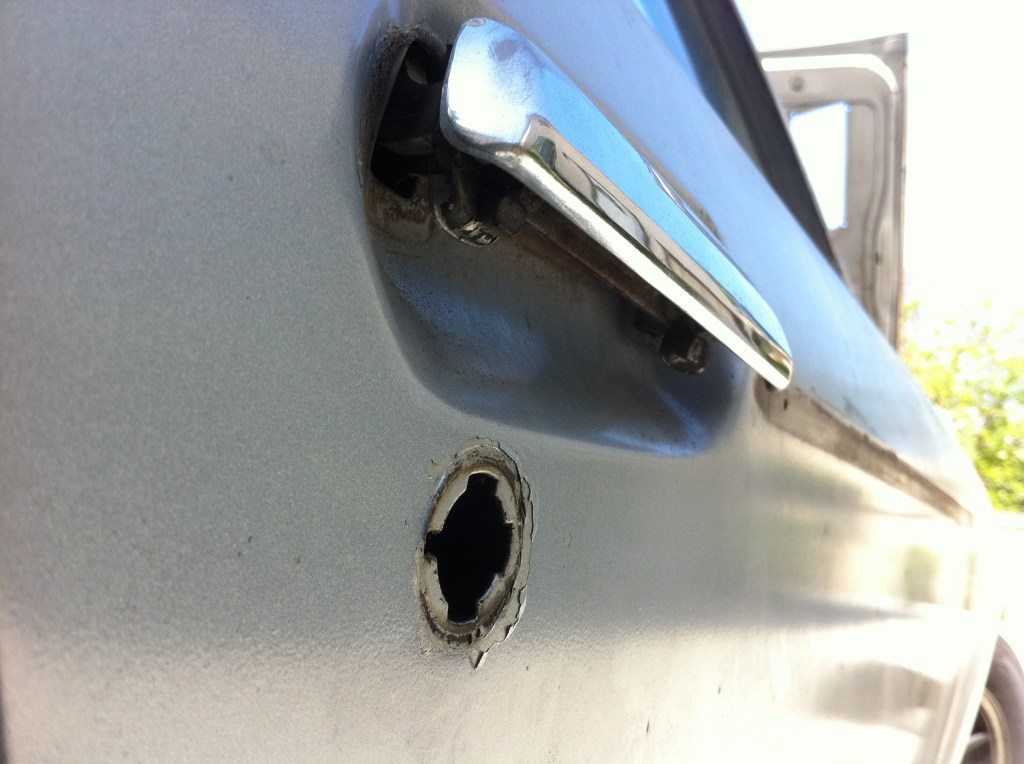 Datsun 280z door lock removed