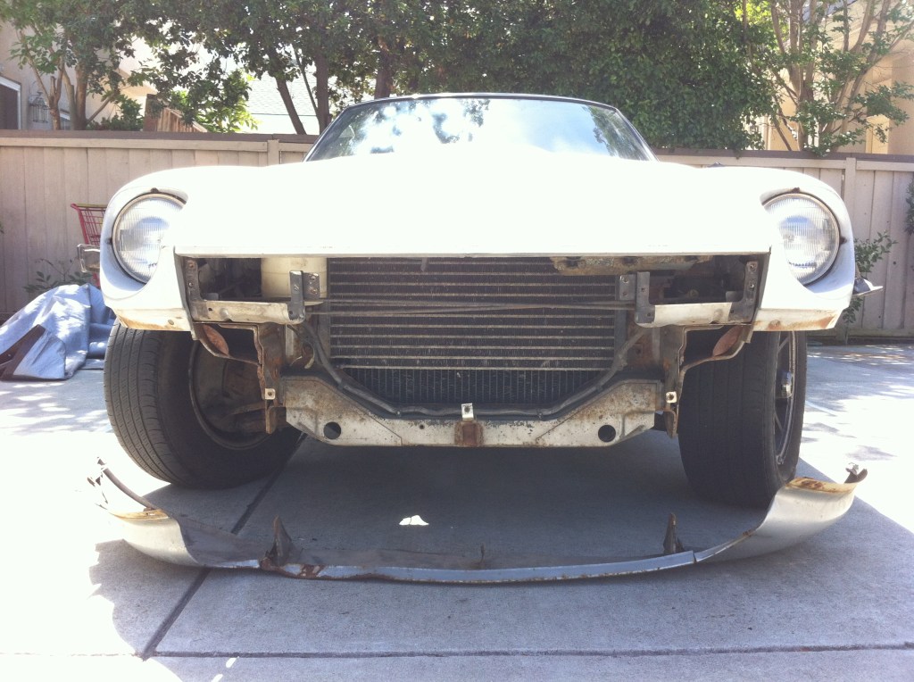 Datsun 280z front valance removed - front