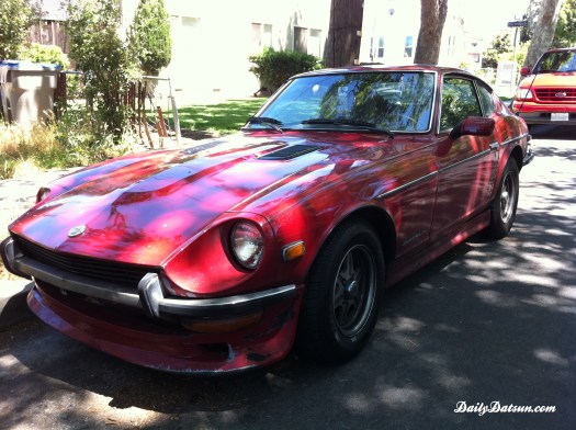 red Datsun 240z with 280z hood - front