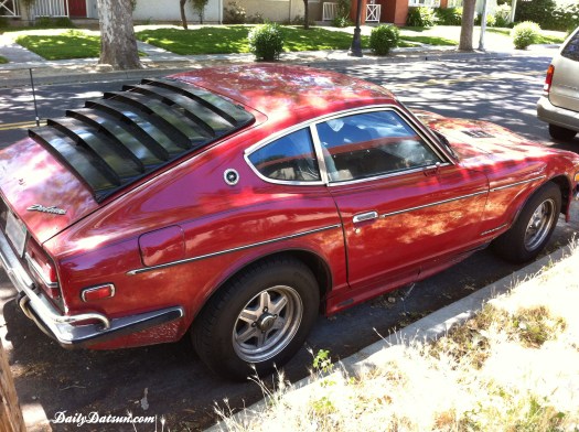 red Datsun 240z with 280z hood - rear