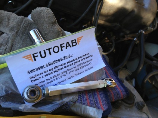 Futofab Alternator adjustment strut / bracket for Datsun - Daily Datsun