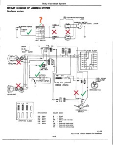 Daily Datsun 280z FSM - headlight schematic